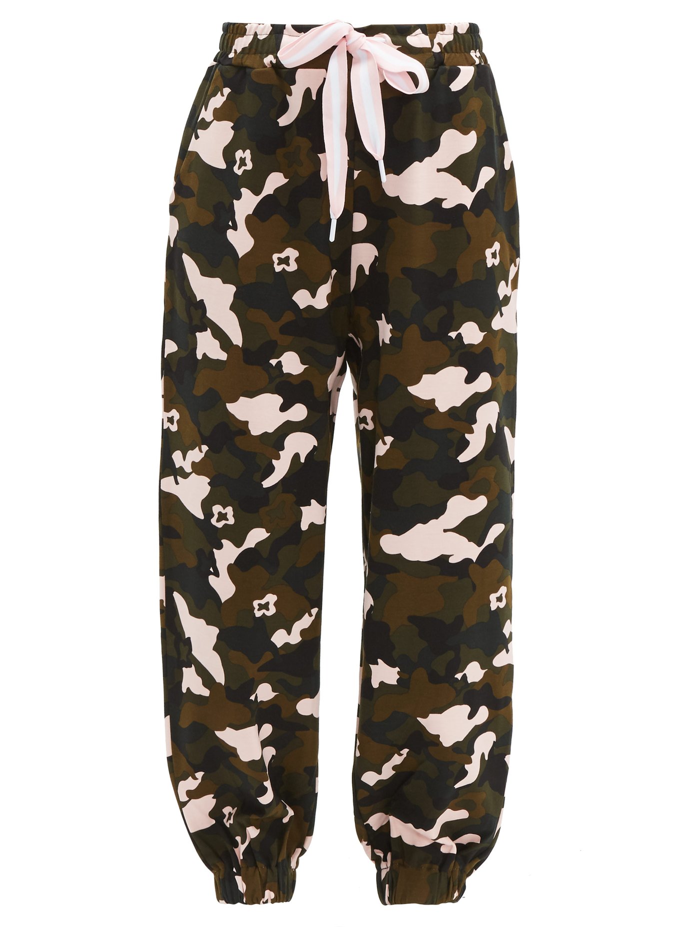 military print track pants