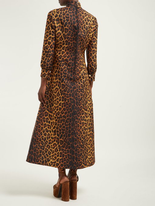 Leopard-print wool-blend dress | Gucci | MATCHESFASHION UK