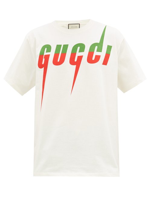 Gucci グッチ ロゴプリント コットンtシャツ Matchesfashion マッチズファッション