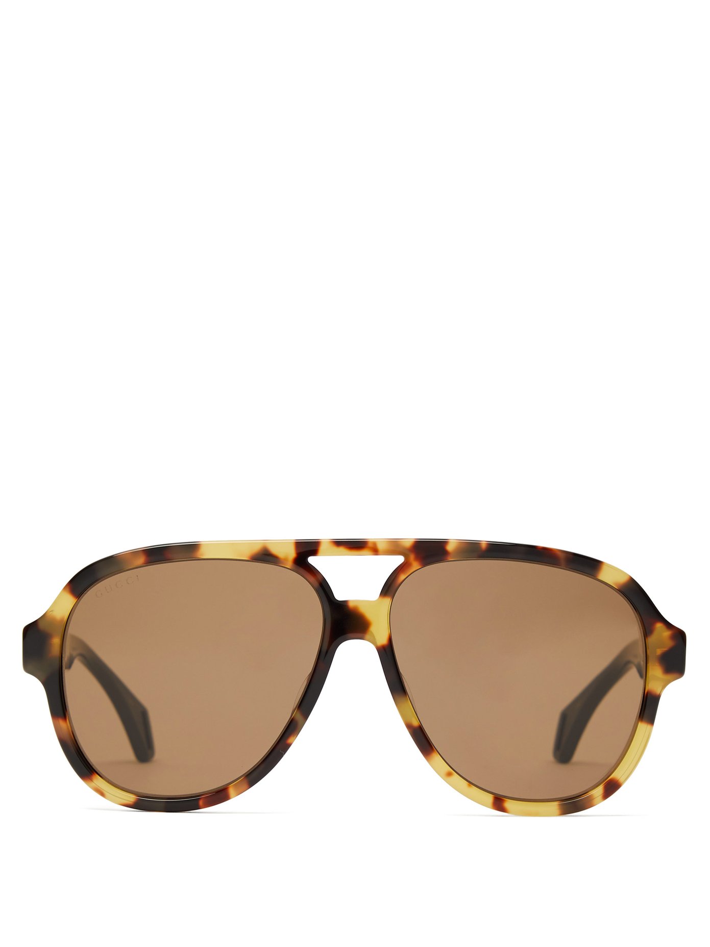 gucci brown aviator sunglasses