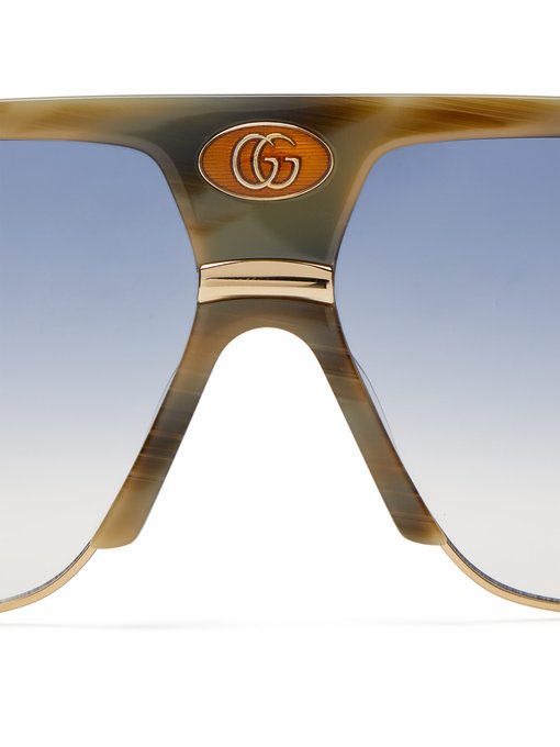 gucci navigator metal sunglasses