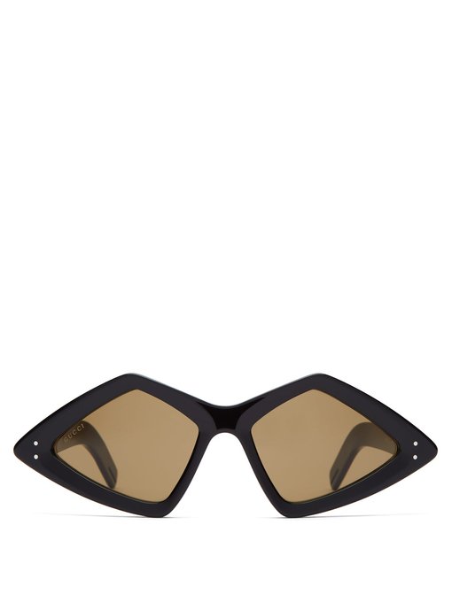 gucci geometric metal shield sunglasses