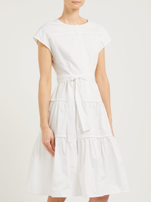 simple white cotton dress