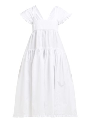 Mimi ruffled cotton-poplin midi dress | Cecilie Bahnsen | MATCHESFASHION UK