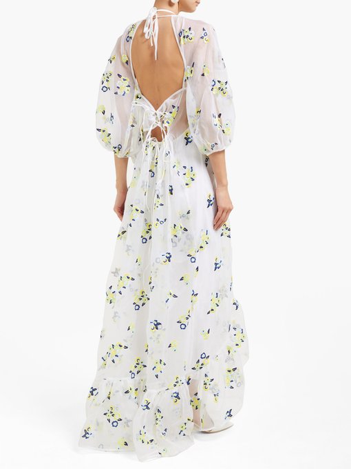 maggie embroidered midi dress