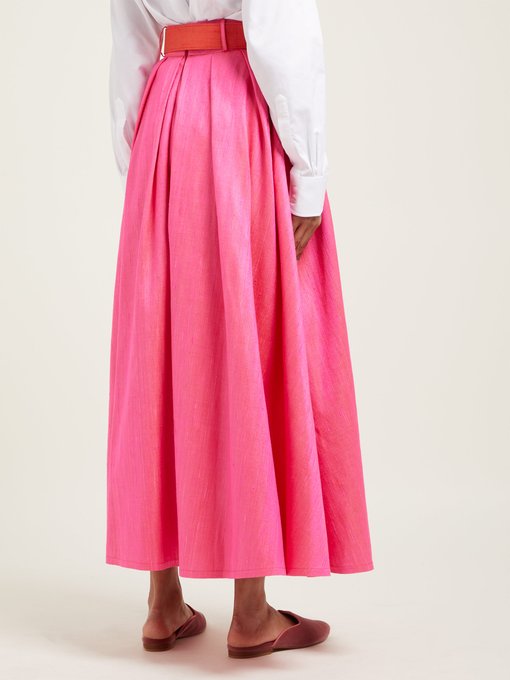 belted maxi skirt