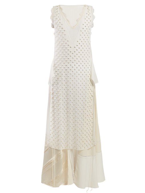 Beaded panelled chiffon dress | Loewe | MATCHESFASHION UK