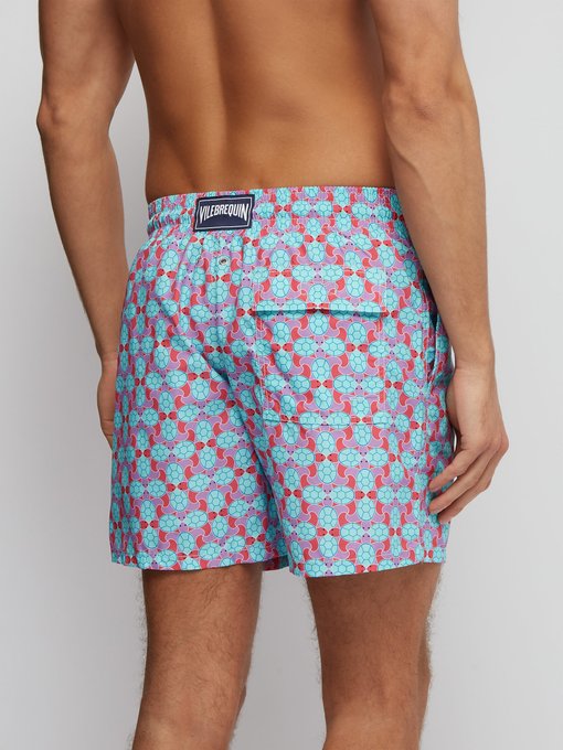 vilebrequin turtle print swim trunks