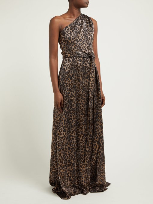 Look 2 metallic leopard-print maxi dress | Melissa Odabash ...