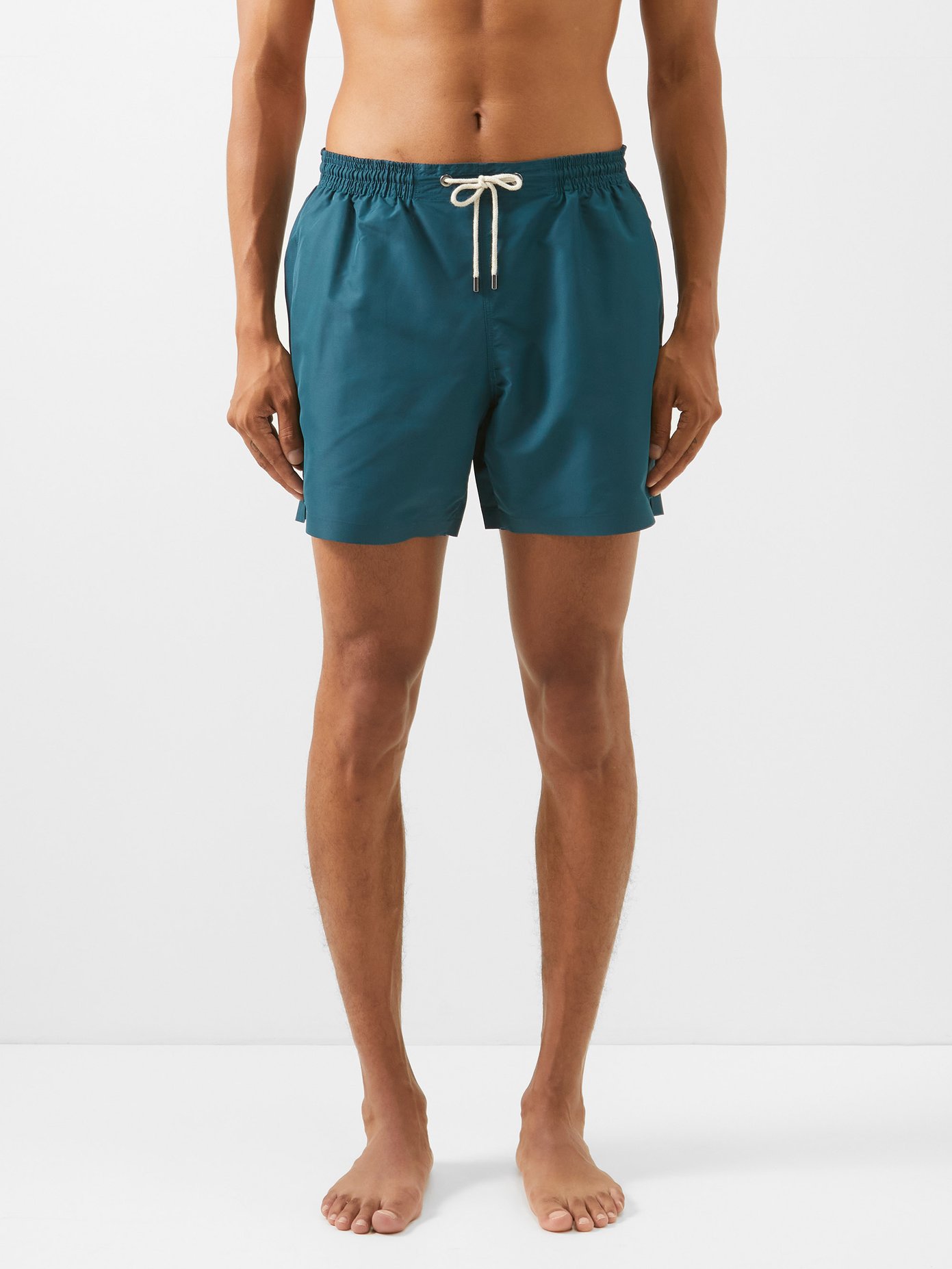 slim fit swim trunks