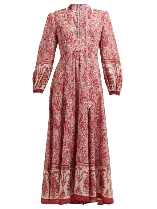 pink paisley maxi dress