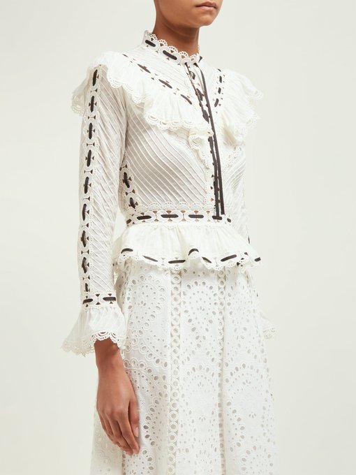 Honour pintuck broderie-anglaise blouse | Zimmermann | MATCHESFASHION US