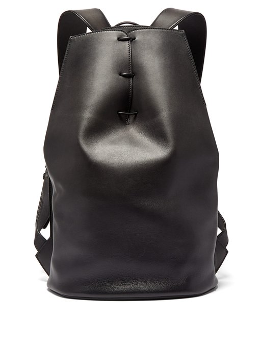 men's luxury leather backpack