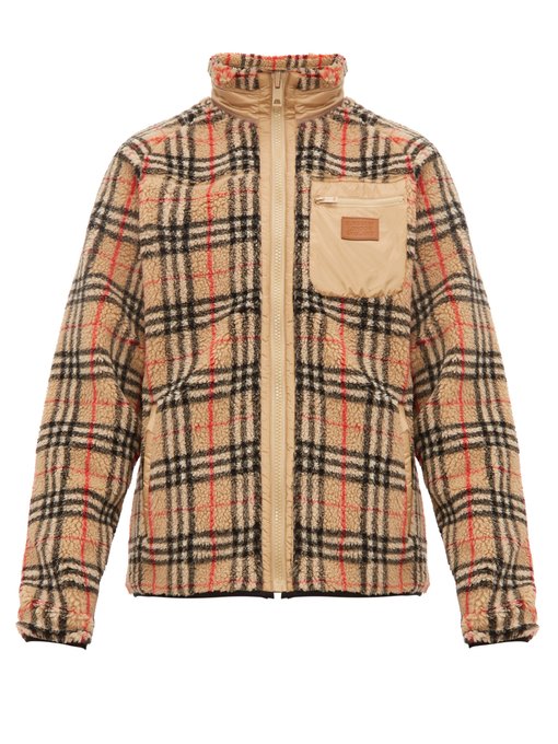 Westley Vintage-check fleece jacket 