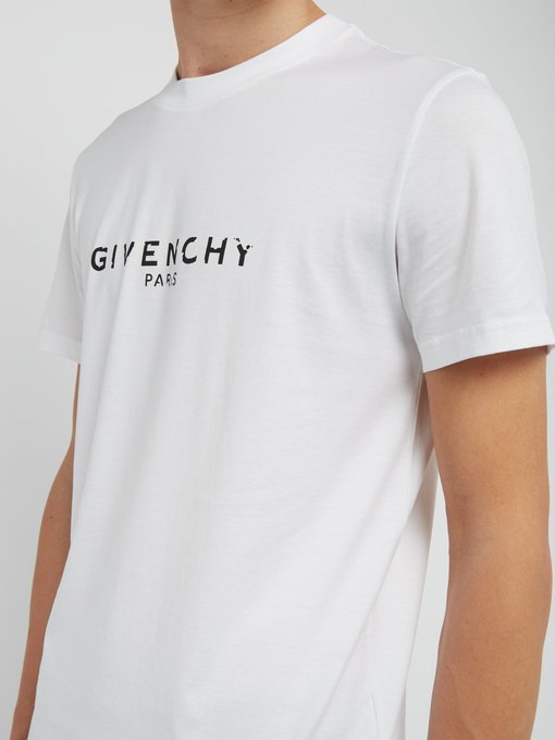 givenchy distressed logo t shirt