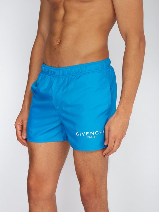 blue givenchy swim shorts