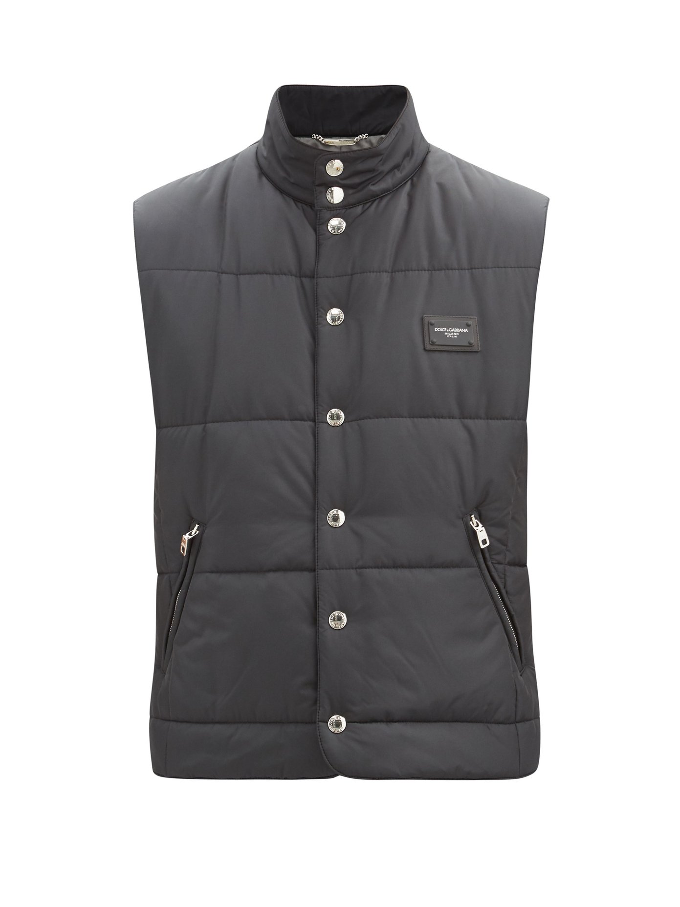 Logo plaque quilted-shell gilet | Dolce 