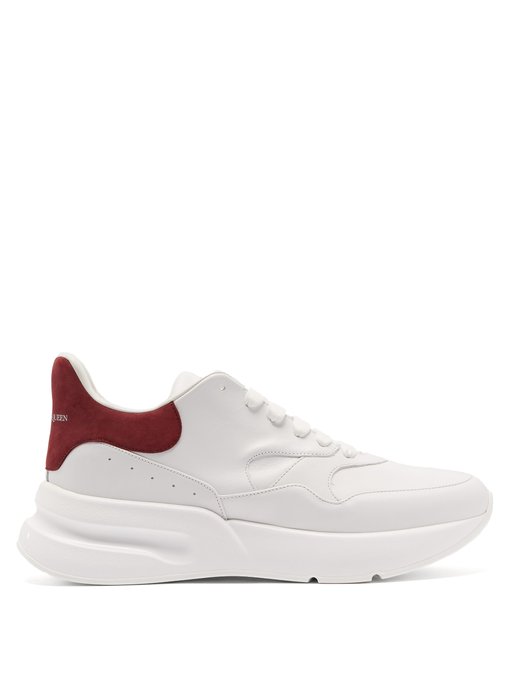 Runner raised-sole low-top leather 