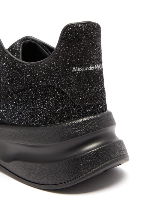 black sparkly alexander mcqueen trainers