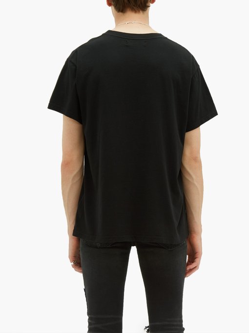 Crane Print Cotton T Shirt Amiri Matchesfashion Uk