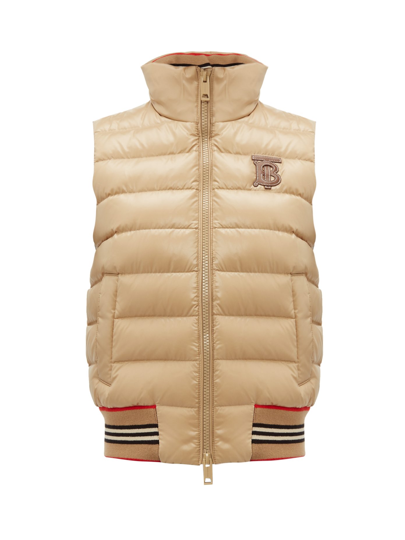 TB-logo quilted technical-shell gilet 