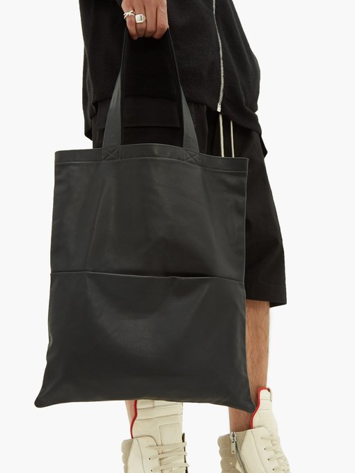 rick owens leather tote bag