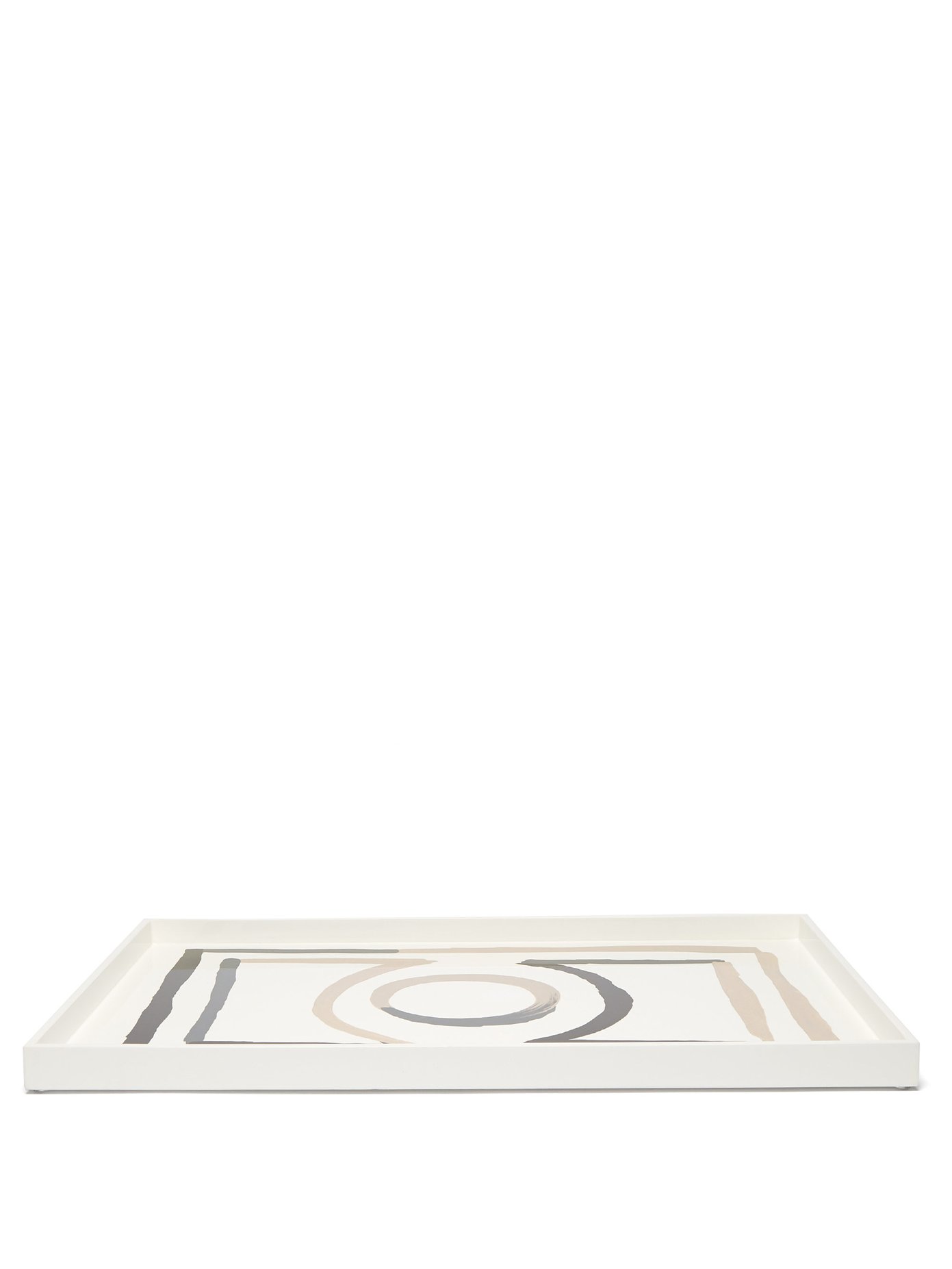 large white lacquer tray