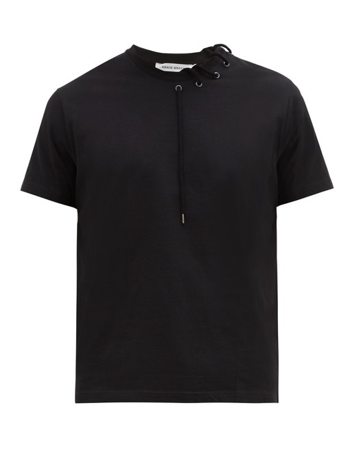Laced crew-neck cotton-jersey T-shirt | Craig Green | MATCHESFASHION UK