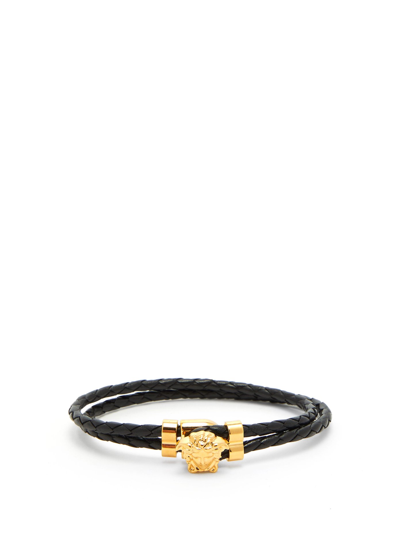 leather cord medusa bracelet
