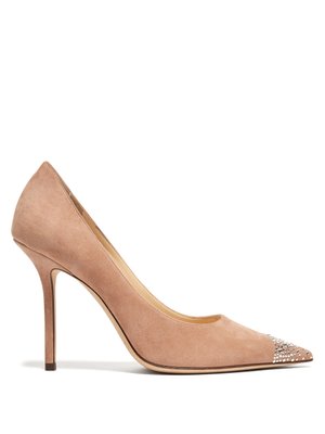 Love 100 suede and crystal pumps | Jimmy Choo | MATCHESFASHION UK