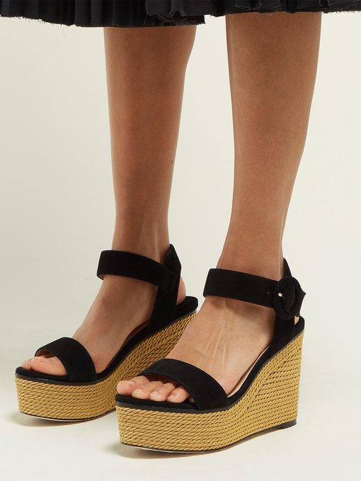 Abigail 100 suede wedge sandals | Jimmy 