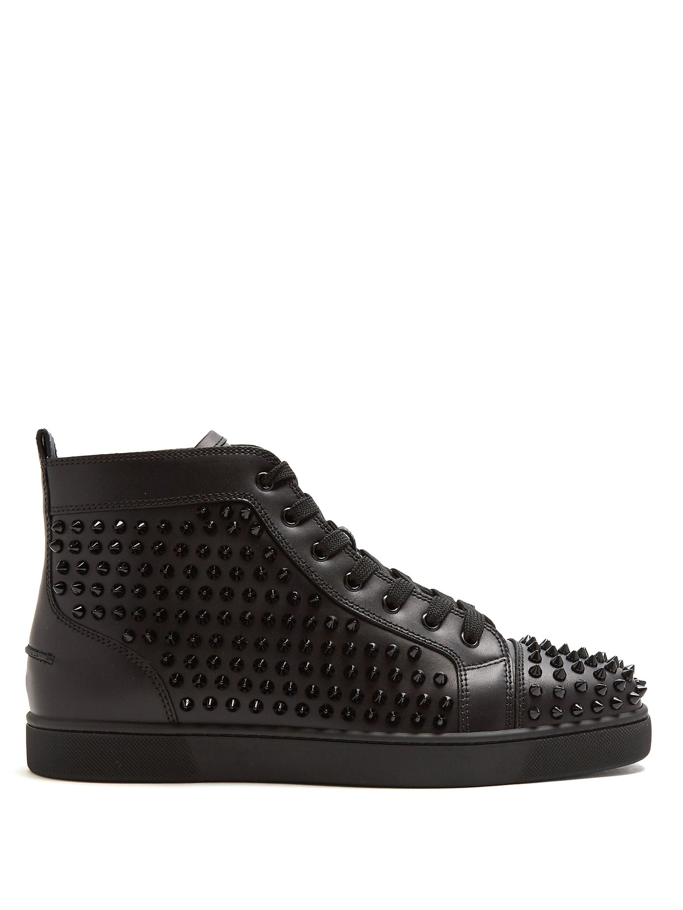 christian louboutin black with spikes