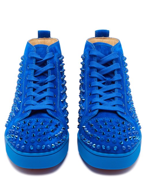 Louis spike-embellished high-top suede 