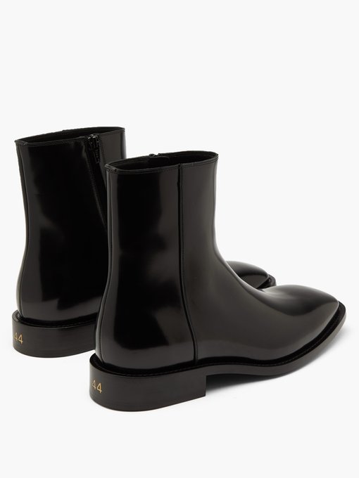 Square-toe leather boots | Balenciaga 