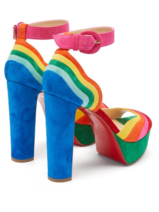 Degratissimo 130 rainbow-suede sandals 