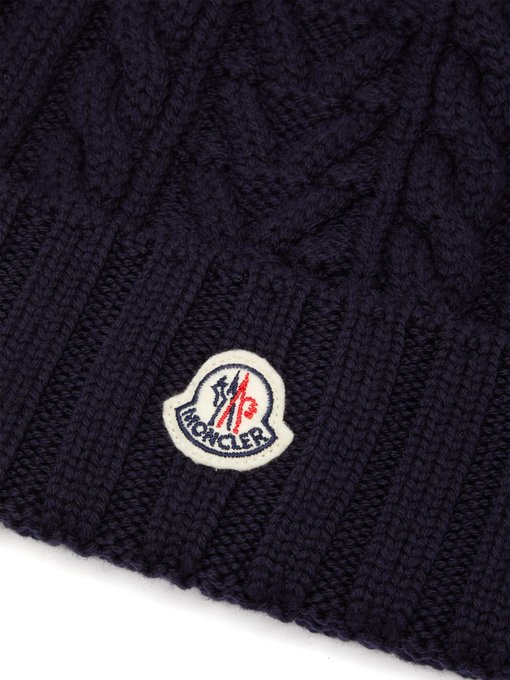 Cable-knit wool beanie hat | Moncler 