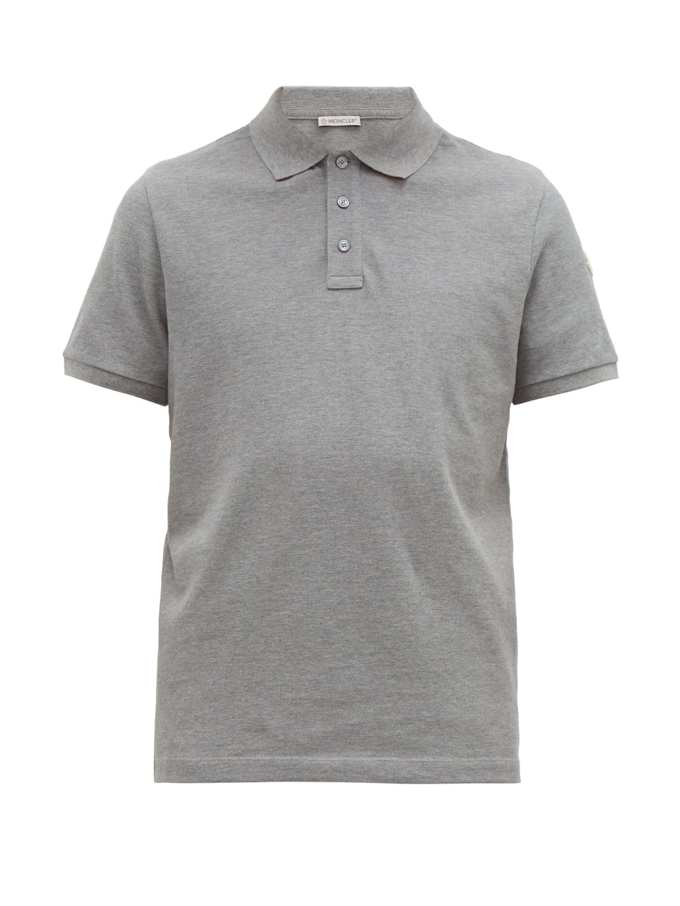 grey moncler polo shirt