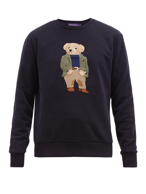 purple label polo bear sweater