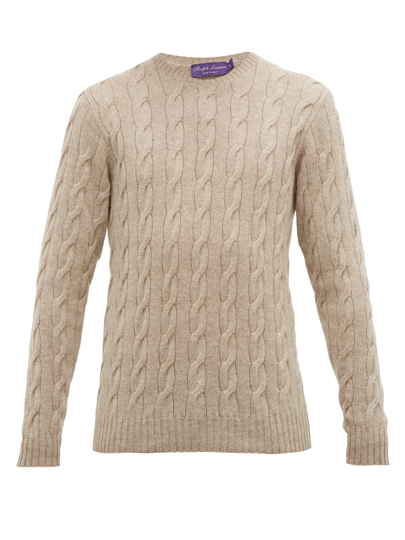 ralph lauren purple label cable knit cashmere sweater