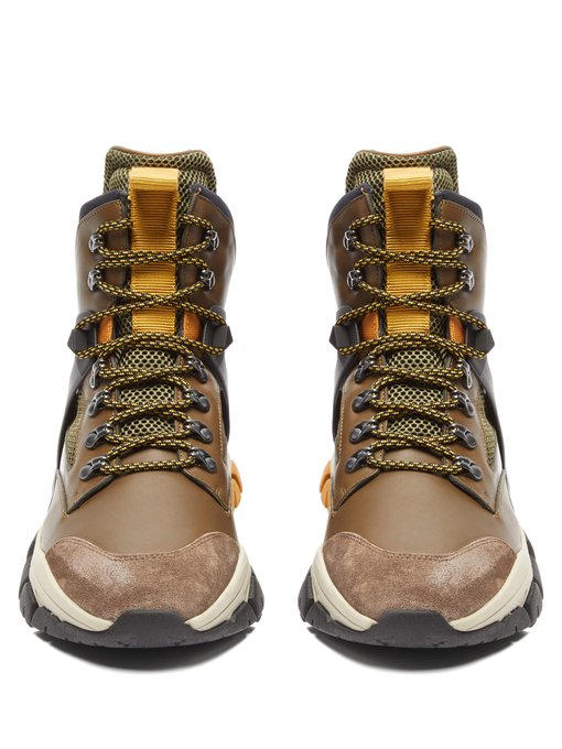 Tristan leather and mesh hiking trainer 