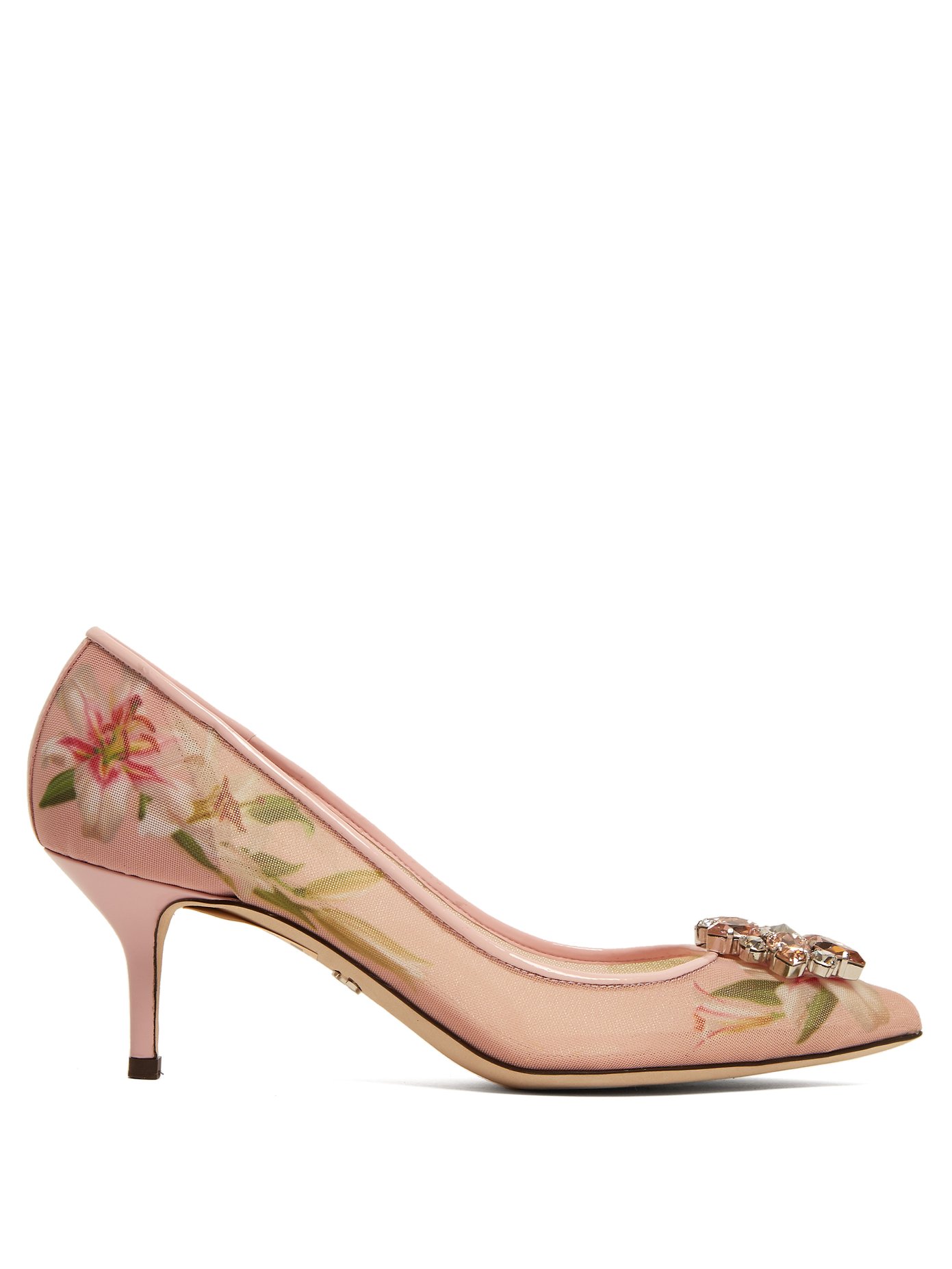 Bellucci lily-print mesh pumps | Dolce 