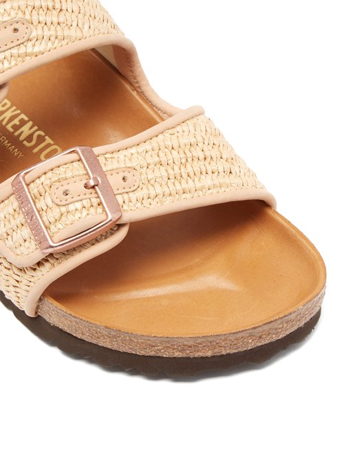 raffia birkenstock sandals