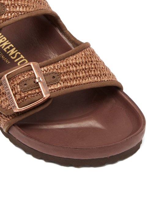 raffia birkenstock sandals