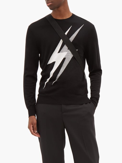 neil barrett lightning bolt sweater