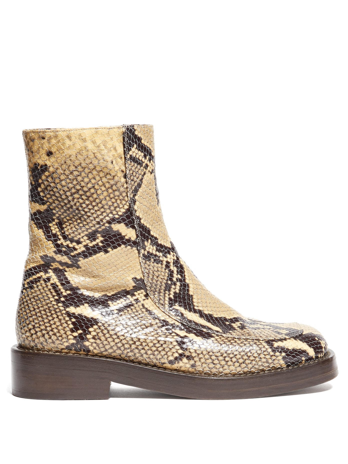 Python-effect leather boots | Marni 