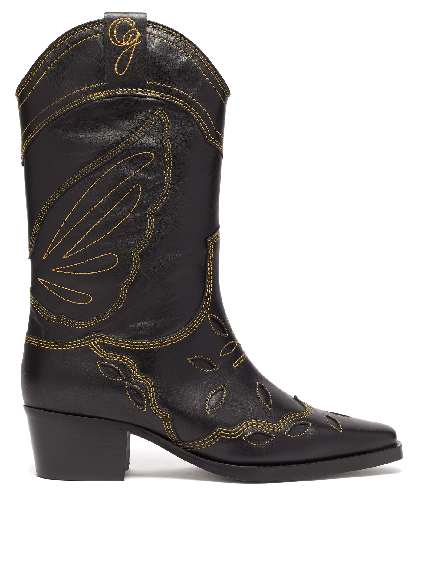 High Texas leather cowboy boots | Ganni 