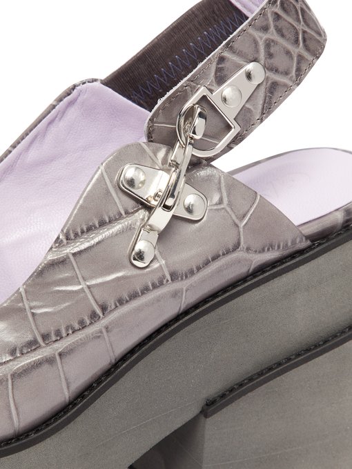 ganni violet leather ankle boots