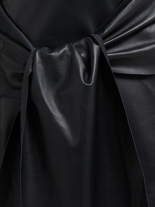 Renne tie-front leather midi skirt | Joseph | MATCHESFASHION UK