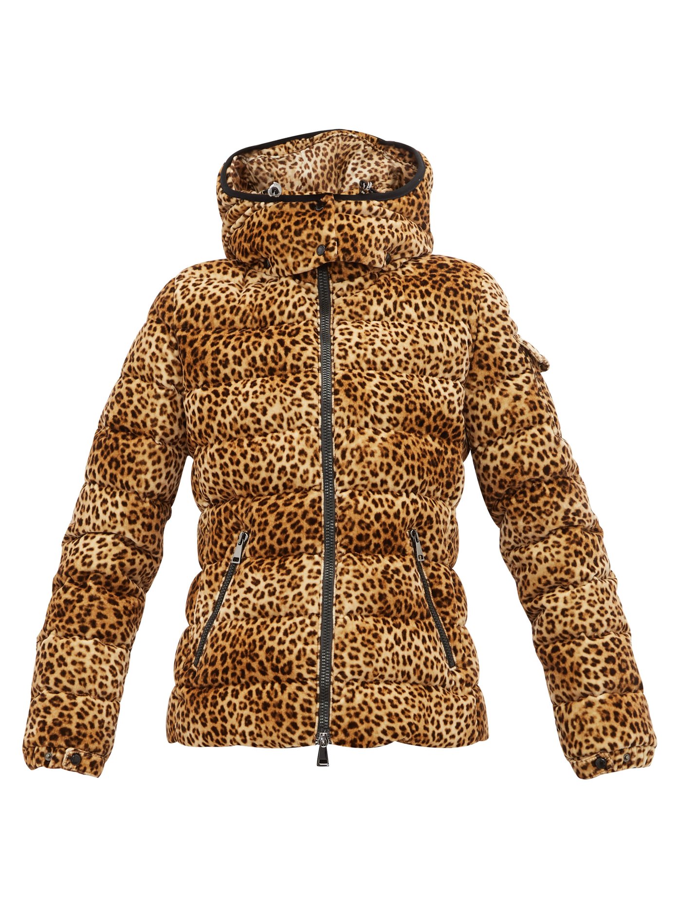 moncler leopard print coat