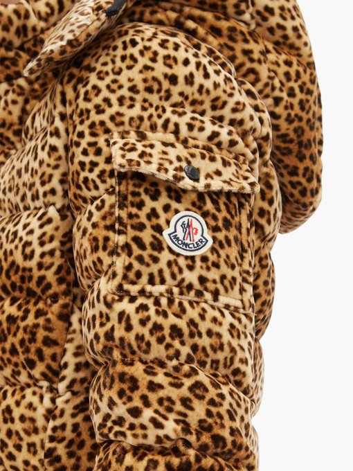 moncler leopard puffer jacket